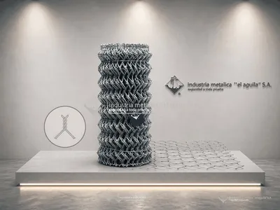 Malla galvanizada tipo ciclón con triple torsión para cercos perimetrales en Guatemala